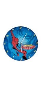 The Amazing Spider-Man Swinging Cordless Wooden Wall Clock 13.5" Wide S2 - Picture 1 of 1