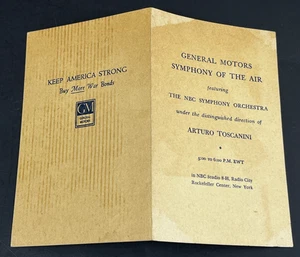 Segunda Guerra Mundial 1945 Arturo Toscanini General Motors GM NBC Programa Sinfonía del Aire Segunda Guerra Mundial - Imagen 1 de 5