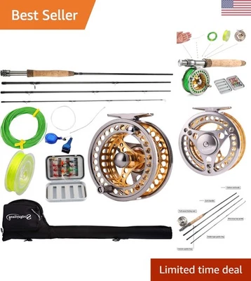9ft Fly Fishing Rod Reel Combo - Lightweight Carbon Fiber Complete Kit - Image 1 of 4