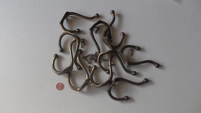 Vintage nine steel wall hangers for garments etc. including 18 vintage screws - Image 1 of 4
