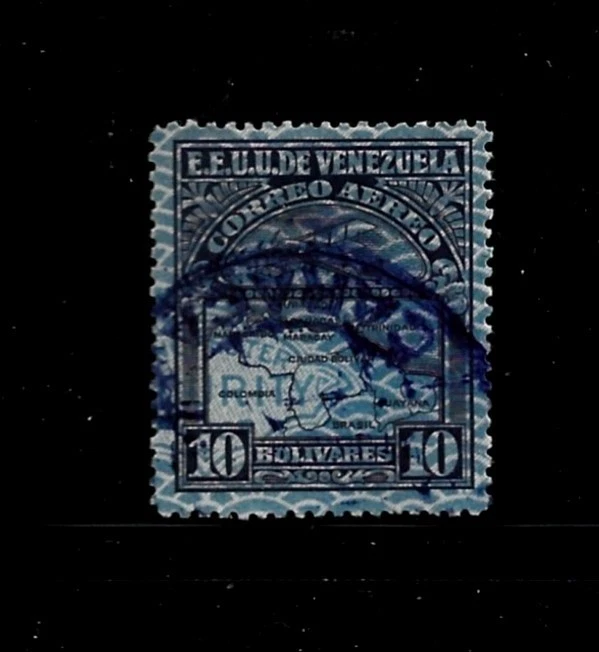 Sello Venezuela Scott # C39-usado/VLH-NG-1932-correo aéreo Foto 1 de 1