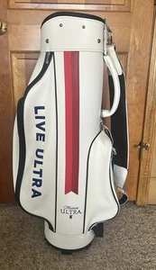 Michelob Ultra Live Leather Premium Golf Bag White -NEW - Picture 1 of 5