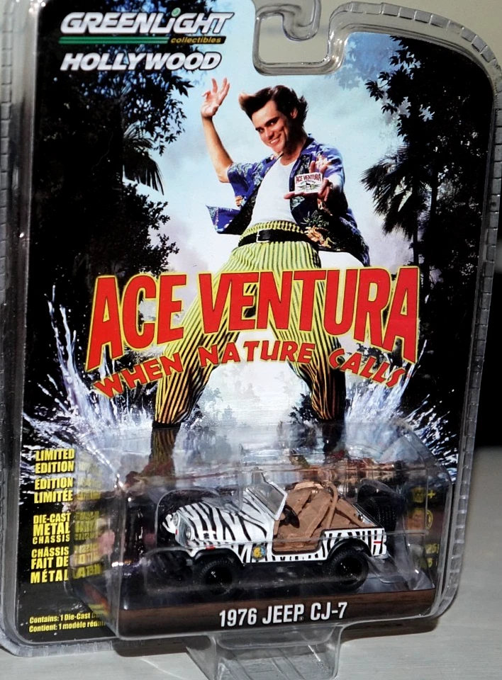 Jeep CJ-7 1976 Ace Ventura When Nature Calls escala 1:64 luz verde Foto 1 de 1