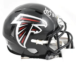 Julio Jones Signed Atlanta Falcons Speed Mini Helmet- Beckett W Hologram *Silver - Picture 1 of 3