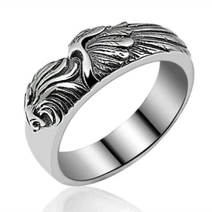 FINAL FANTASY VIII Lion's Head Phoenix Ring 925 Silver Jewelry Unsex Collection - Picture 1 of 5