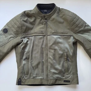 IXON Filter Textile Motorcycle Jacket Mens Large Khaki Green Level 2 Protectors - Picture 1 of 23