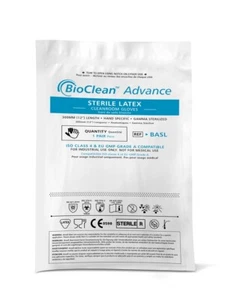 Guantes largos estériles para sala limpia BioClean Advance de nitrilo talla 6,5 - Imagen 1 de 2