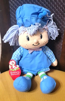 НОВЫЙ С ЯРЛЫКОМ КЛУБНИЧНЫЙ ШОРТКЕЙК ЧЕРНИЧНЫЙ БУЛОЧКА БОЛЬШОЙ ПЛЮШЕВЫЙ 17» КУКЛА - Изображение 1 из 2