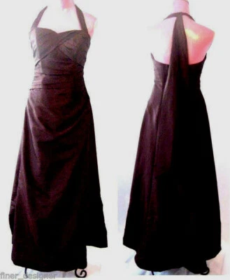 Impresión Vestido de Novia Formal Vestido de Novia Noche Dama de honor Halter Corbata 10 NUEVO Foto 1 de 4