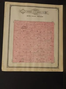 North Dakota Benson County Map Butte Valley Township 1910   L8#12 - Picture 1 of 1