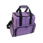 Double Layer Nail Polish Storage Bag Organizer Purple Storage Box Makeup Bag