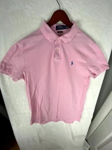 Polo Ralph Lauren Golf Shirt Mens Large Pink Pony Logo Custom Slim Fit Pullover - Picture 1 of 7
