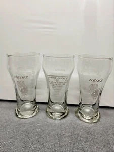Vintage Heinz Mr. Tomato Head Fruit Juice Promotional Glassware Glass Set Of 3 - Picture 1 of 3