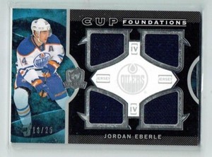 12-13 UD Upper Deck The Cup Foundations  Jordan Eberle  /25  Quad Jerseys 