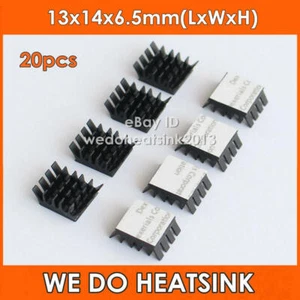 20 pièces dissipateur thermique en aluminium noir pointu pour puces mémoire IC / VGA / Xbox360 / DDR / - Photo 1/5