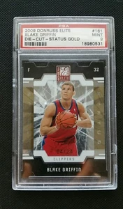 2009-10 BLAKE GRIFFIN DONRUSS ELITE ROOKIE RC SP GOLD DIE-CUT STATUS #4/24 PSA 9 - Picture 1 of 2