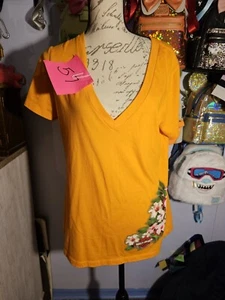 Bruce Rossmeyer's New Smyrna Harley Davidson Orange Women's Shirt Size... - Picture 1 of 7