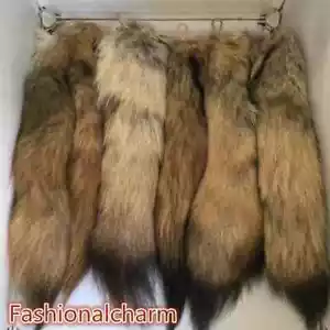 14" Venta al por mayor Real Bush Coyote Cola Piel Cola Llavero Juegos con disfraces Juguetes Bolsa Colgante - Imagen 1 de 2