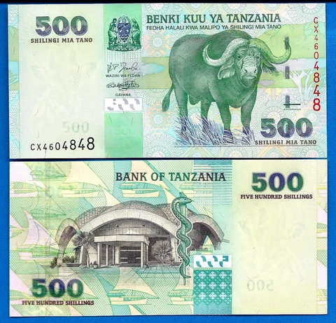 Tanzania 500 Shillings Year ND 2003 Uncirculated World Paper Money Banknote Cover