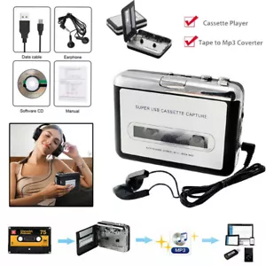 Portable Tape to PC USB Cassette to MP3 Converter Captue Audio Music Player - Picture 1 of 14