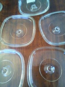 5 Pyrex lids A-9-C ,9x9". Lids only, Good condition, No Chips  that I could find