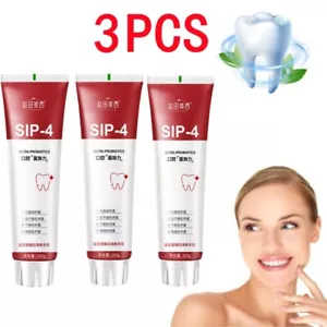 3PCS SIP-4 Probiotic Whitening Toothpaste Removes Bad Breath Dental Plate Stain - Picture 1 of 7