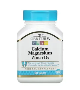 21st Century, Calcium Magnesium Zinc + D3, 90 Tablets - Picture 1 of 2