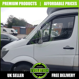MERCEDES SPRINTER 2006-2019 WIND RAIN SMOKE DEFLECTORS VISORS NEW EXTERNAL FIT - Picture 1 of 9