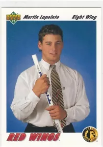 Martin LaPointe #66 1991-92 Upper Deck novato Detroit Red Wings radiocontrol - Imagen 1 de 2
