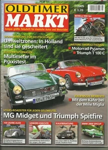 Zeitung Oldtimer Markt Nr.7 2009 MG Triumph Audi DeLorean BMW Benelli Käfer  - Bild 1 von 1