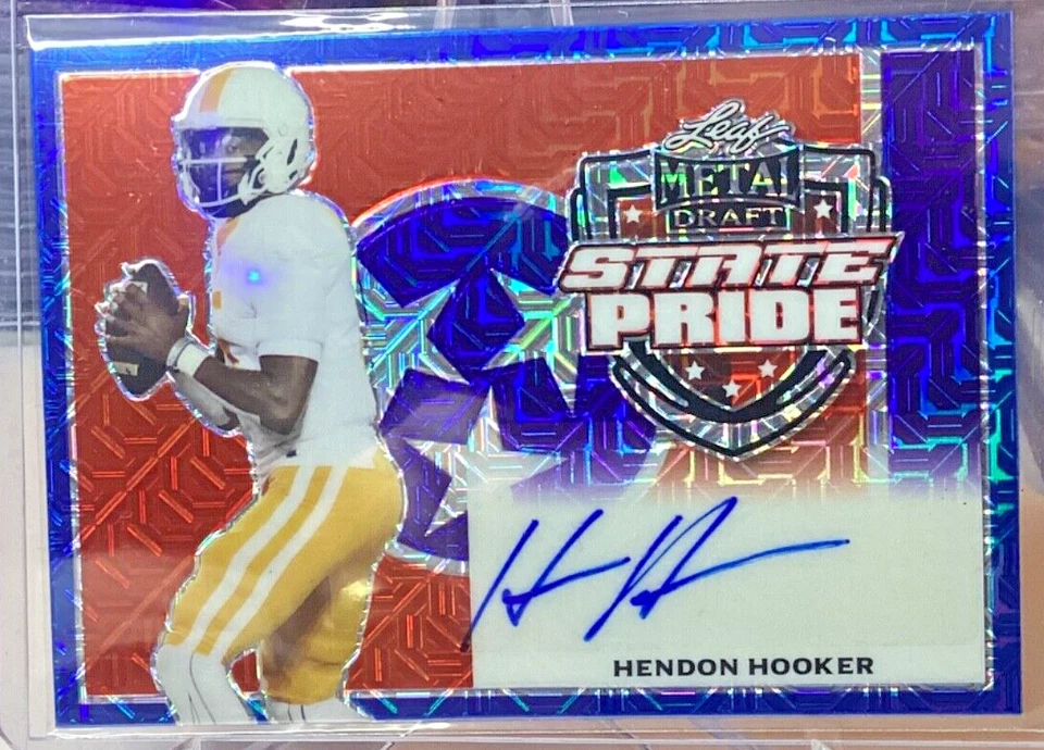 2022 Leaf Metal Draft State Pride Blue Mojo Hendon Hooker Auto RC #d 15/15 OMEGA - Image 1 of 2