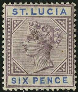 St Lucia 1891 Scott # 35a MH - Picture 1 of 1