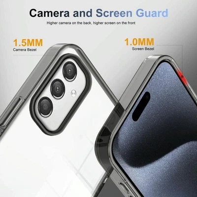 Custodia ibrida trasparente antiscivolo TPU per Samsung Galaxy A25 5G nera 2,5 - Immagine 1 di 4