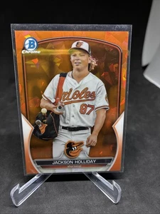 Bowman Chrome Sapphire Prospects Jackson Holliday 2023 #BCP-227 naranja/75 (RC) - Imagen 1 de 2