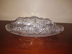 Antique Duncan & Miller Relish Dish --- Tepee Clear - Picture 1 of 4