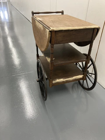 Antique Rolling Bar Serving Tea Cart Cover