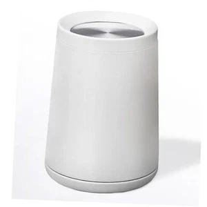 10 L/2.6Gallen,Swing Lid Trash Can,Metal Garbage Can with Flipping White - Picture 1 of 7