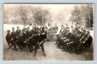 Portrait d'orchestre de musique du Collège St. Lawrence RPPC Mt. Carte postale Calvary Wisconsin WI