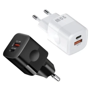 20W Dual Ports 1xUSB 3.0 1xTyp-C Wand Schnellladegerät PD Netzteil EU Stecker - Zdjęcie 1 z 7