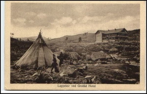Norge Norway Norwegen Brevkort ~1910 Lappeleier ved Grotlid Hotel Lappen Lager - Picture 1 of 1