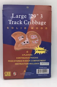 Tablero CRIBBAGE 29 3 pistas 7" x 10" x 0,75" por CHH Inc. #2429 sellado - Imagen 1 de 7