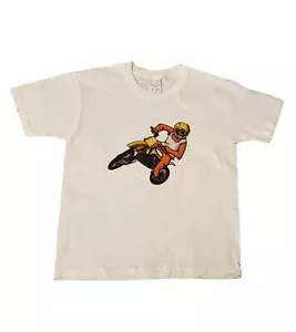 Dirt Bike Orangutan White T-shirt Boys size M-L Moto Monkey CLEARANCE - Picture 1 of 1