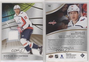 2019-20 Upper Deck SP Game Used Gold Jersey Relics Nicklas Backstrom #72