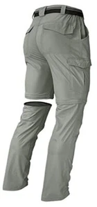 Men's Hiking Pants Convertible Zip Off Lightweight Waterproof 34 Sage Green - Picture 1 of 7