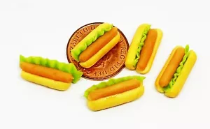 5 Hot Dogs Küche Snack Essen Tumdee Maßstab 1:12 Puppenhaus Miniatur AI - Bild 1 von 7