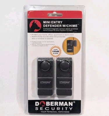 DOBERMAN SECURITY MINI ENTRY DEFENDER w/ CHIME 100dB MODEL #SE-0129 Very Loud - Image 1 of 2