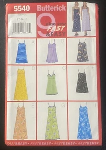 Butterick 5540 Misses Dress Sewing Pattern Size 12 14 16 Uncut - Picture 1 of 4