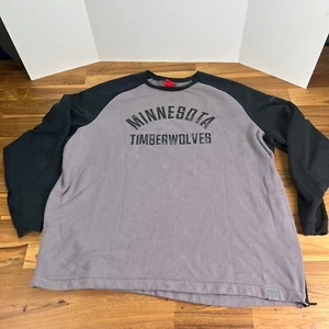 Minnesota Timberwolves Crewneck Sweatshirt Sz 2XL Zipper Side 860729-036 - Picture 1 of 9