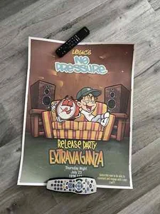 Logic No Pressure Release Twitch Party Extravaganaza Signed Poster #A Merch - Picture 1 of 4