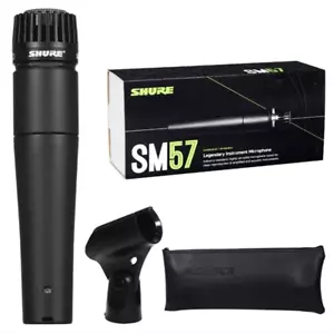 Shure SM57 Cardioid Dynamic Wired Microphone with Mic Clip For Live Broadcast*▫Г - Zdjęcie 1 z 10